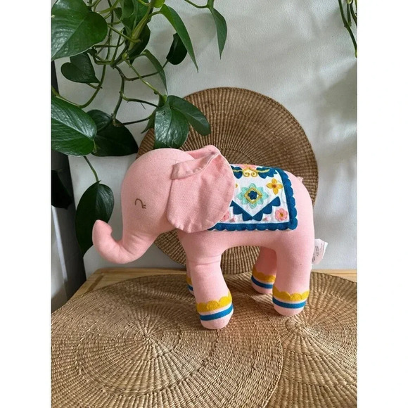 1 Pillowfort Pink Elephant Plush Embroidered Decorative Decor pillow/plush - Picture 1 of 8